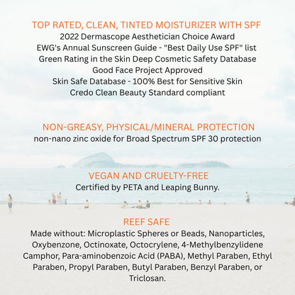 Suntegrity Tinted 5 in 1 Mineral Sunscreen for Face (SPF 30-2 oz) - Medium | BB Cream Moisturizer with Physical UVA/UVB Broad Spectrum Protection | Safe for Sensitive Skin