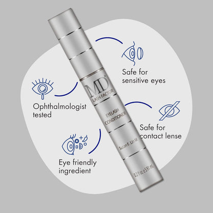 MD Lash Factor Eyelash Conditioner – 0.2 fl oz, 6-Month Supply – Peptide + Biotin Serum for Fuller, Thicker Lashes, Ophthalmologist-Tested