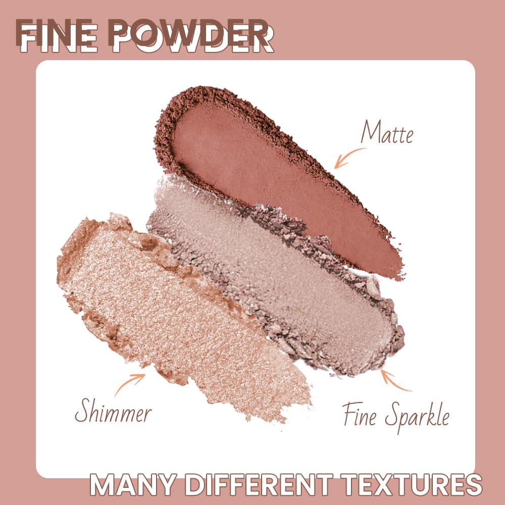 AMY'S DIARY 12 Colors Nude Eyeshadow Palette – Matte & Shimmer Natural Warm Tones for Everyday Makeup – Long-Lasting Blendable Soft Pigment Eye Shadow Set for Brown Eyes