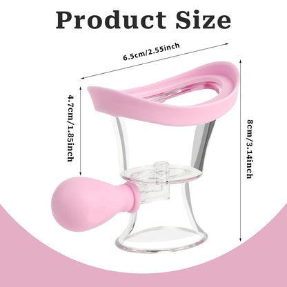 Eye Wash Kit, Transparent Eye Cups for Eye Wash Bath Kit Silicon Eyewash Kit Manual Air Pressure Eye Cleaning Cup Tool Effective Eye Flush Kit Portable Eye Care Device with Storage Container (Pink)