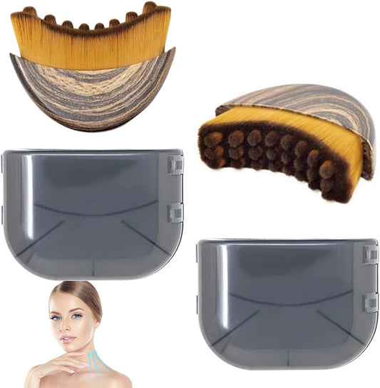 2pcs 2025 Upgrade Lymphatic Drainage Brush, Dual-Action Face & Body Massager for Jawline Sculpting & Puffiness Reduction, Ergonomic Design, Portable for Travel, Enhances Skincare Absorption