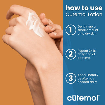 Cutemol Moisturizing Lotion - Daily Moisturizing Lotion - Fragrance-Free & Non-Greasy - Moisturize, Hydrate, Protect, & Relieve Dry Skin - 13.5oz