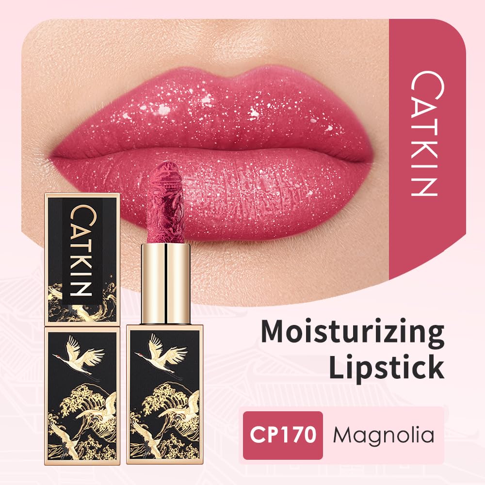 Catkin Moist Lipstick Hydrating High Impact Color Infused with Vitamin E and Avocado Oil Smooth Soft Texture Long Lasting Glow Finish 170