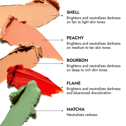 Cover FX Correct Stick Peach Color Corrector Concealer - Shell: Neutralize Darkness & Discoloration (Fair to Light Skin Tones) - Creamy Lightweight Full Coverage