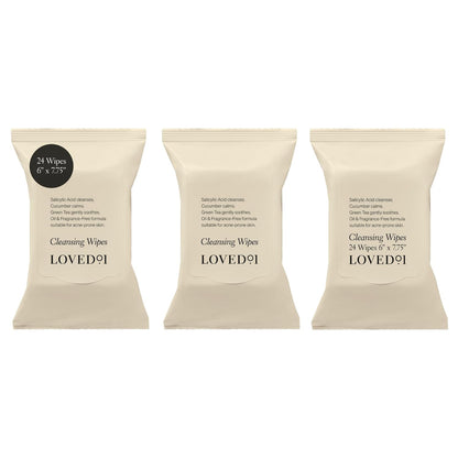Face & Body Salicylic Acid Exfoliating Cleansing Wipes, John Legend Skincare, Oil & Fragrance-Free, No-Rinse, Suitable for Blemish-Prone Skin, 3-Pack (72 wipes)