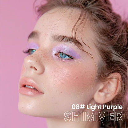 evpct Light Purple Shimmer Cream Eye Shadow Brightener Sticks Set for Eyes, Light Purple Shimmery Matte Pencil Eye shadow Applicator Stick Pen Palette Makeup Waterproof sombras en crema para ojos 08#