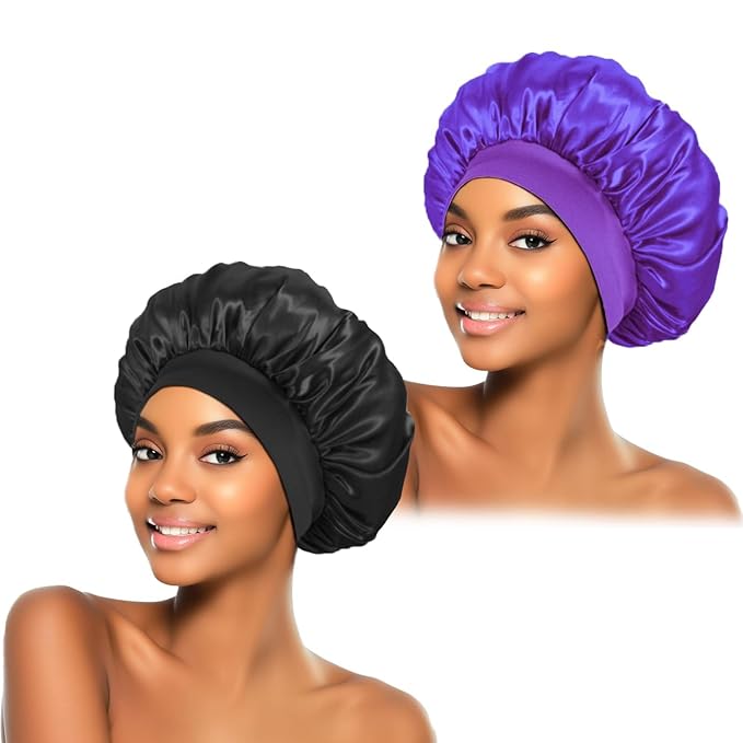 2pcs silk bonnet for sleeping,