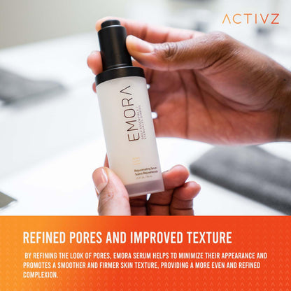 ACTIVZ Emora Rejuvenating Serum - Nourishes, Tones, Renews Skin with Saccharomyces Ferment, Rosa Canina, Niacinamide, Green Tea, and Vitamin E - 56ml