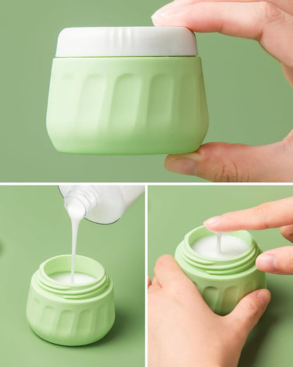 Travel Bottles for Toiletries 8 Pack, Travel Size Toiletries, Tsa Approved Travel Size Containers 3oz, with Travel Essentials Clear Bag, Leak Proof Silicone Squeezable Creams Jars