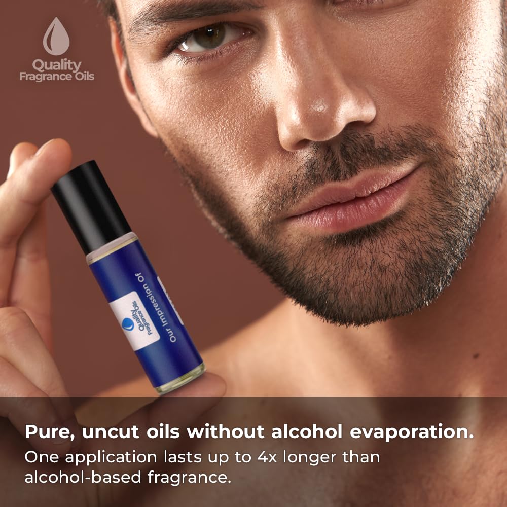 Quality Fragrance Oils' Ombre Leather 16 Impression #176 | Long-Lasting Perfume Oil, Alcohol-Free, Strong Scent, 10ml Roll-On | Affordable Alternative to Designer Fragrances