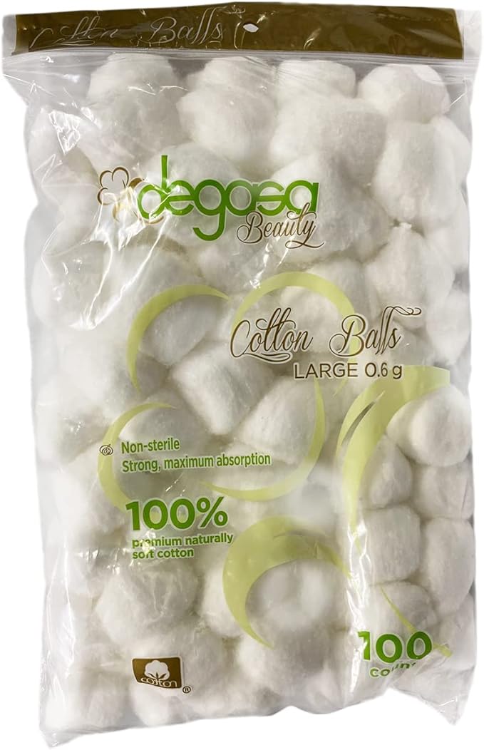 Cotton balls for facial treatments,