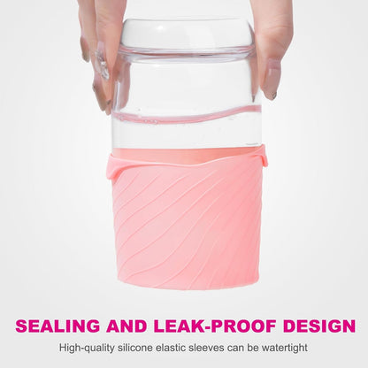 Bottle Covers for Travel, Leak Proofing, Travel Size Container Silicone toiletry sleeves, Leak Locks Travel Accessories for Shampoo Wash Body Bottles and other beauty and personal care(8pcs)