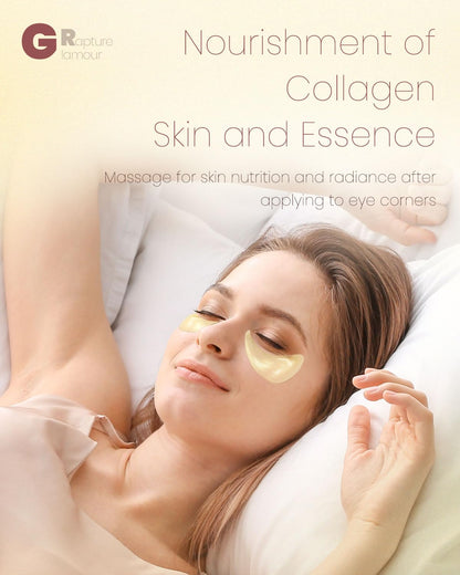 24K Gold Under-Eye Patches, 120 Pcs Collagen Serum Eye Mask Pads, for Bags/Anti-Aging/Wrinkles/Rejuvenation/Hydration, Cooling & Soothing the Skin, Relieving Fatigue, 12.7 Fl Oz, 2 Pack