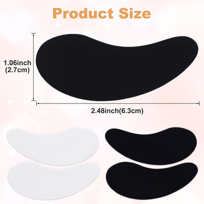 Reusable Under Eye Patches 2 Pairs, Silicone Eye Patches Eye Pads, Under Eye Mask for Skin Care Effect to Reduce Wrinkles and Fine Lines (Black, White)