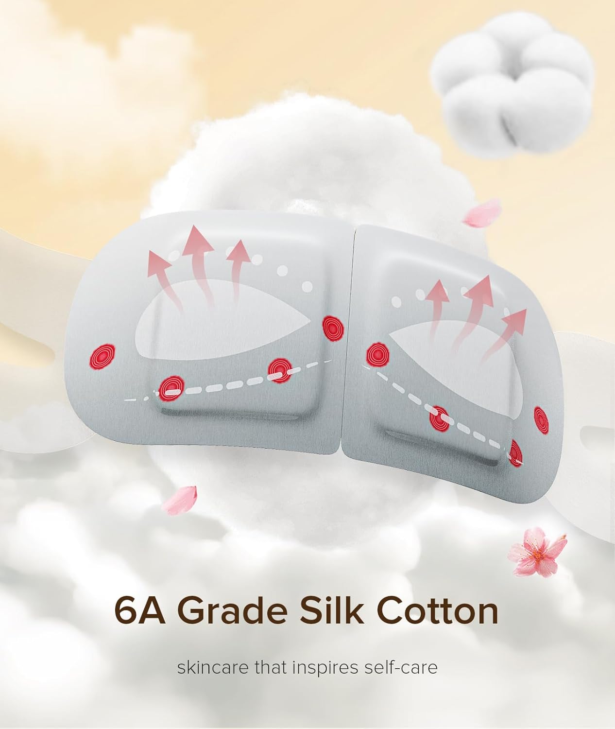 3D Self Heated Eye Mask for Dry Eyes with 100+ Soft Beads,Steam Eye Mask for Sleeping,Relaxation, Disposable, Spa, Travel Gifts for Women, Men 14 Packs