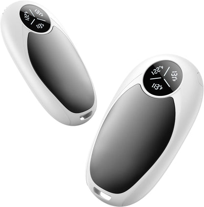 Hand Warmers Rechargeable 2 Pack Electric Hand Warmer Magnetic, Ultrathin Portable Handwarmers Gifts for Men Women Christmas Hiking Golf Hunting Accessories (Black)