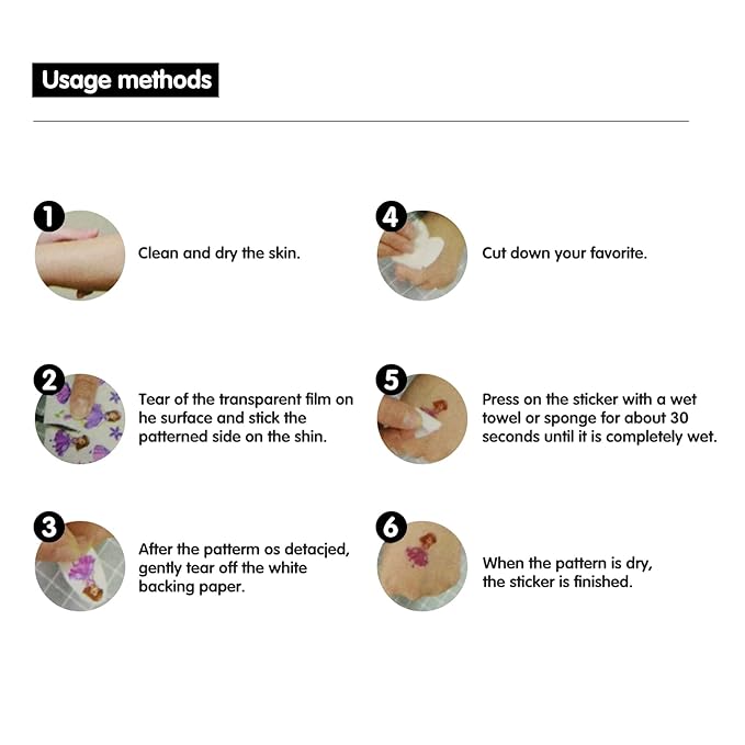 8 sheets superhero temporary tattoos