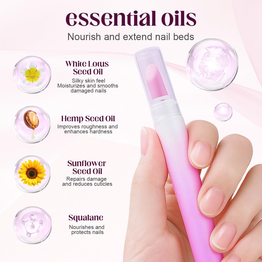 Upgrade 3-in-1 Nail Care Pen, 2025 Cuticle Pusher with Ceramic Tip for Hangnails, Dry & Damaged Nails, Nail Cuticle Remover Pens, for Moisturize Strengthen Nails (3 PCS)