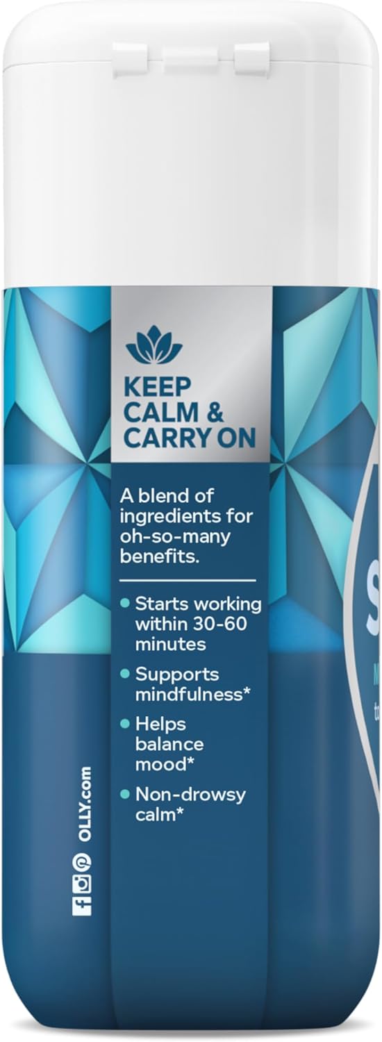 OLLY Ultra Strength Goodbye Stress Softgels, GABA, Ashwagandha, L-Theanine and Lemon Balm, Stress Relief Supplement - 60 Count (Pack of 2)