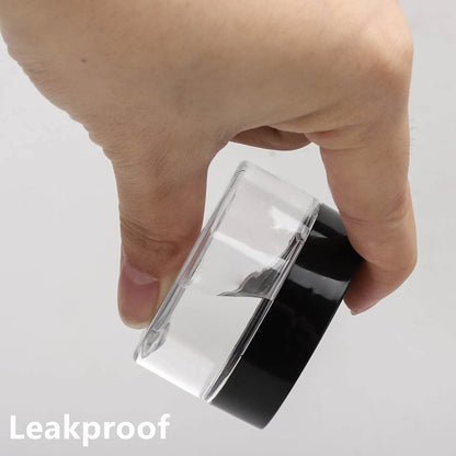 50 Count 1oz Cosmetic Containers with Lids BPA Free Plastic Sample Containers Empty Makeup Containers Refillable Cosmetic Jars Leakproof Travel Jars - Black