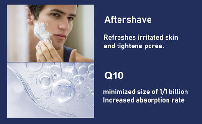 CHARMZONE Albatross Skincare for Men Aftershave Toner and Emulsion Set Father's Day Gift Set Hydrating Moisturizing Nourishing Toner+ Fluid + Travel size Total of 10.5 fl.oz