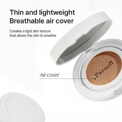 Parnell Cicamanu Serum Cushion - Moisturizing Foundation for Soothing, Coverage, Glass Skin and Lightweight for Sensitive and Dry Skin Pearl Skin (0.52 Fl Oz)(24N)