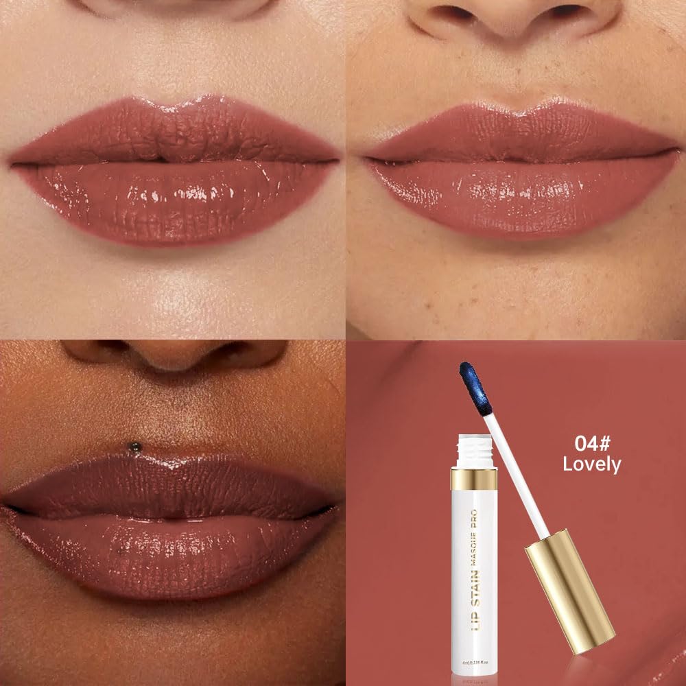 Lip Stain - Wipe-Off &Peel Off Lip Color | Waterproof, Long Lasting, Transfer-Resistant, Smudge-Proof Lip Tint | Easy Wipe Finish, High Pigment | All-Day Vibrant Kiss-Proof Lip Stain, Muted Terracotta