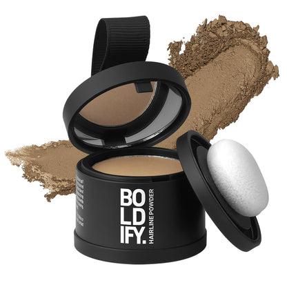 BOLDIFY Hairline Powder - Root Touch Up Hair Color for Gray Coverage - Bald Spot Concealing Hair Powder for Women & Men - 48-Hour Stain-Proof - Dark Blonde