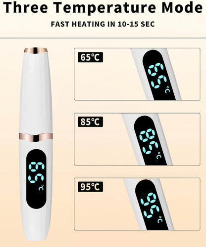 Heated Eyelash Curler, Heated Lash Curler with Led Display Electric Eye lash Curler 3 Temp Settings for Makeup Tools for Achieving A Natural Curl and Long Lasting Eyelashes, Designed for Women, White