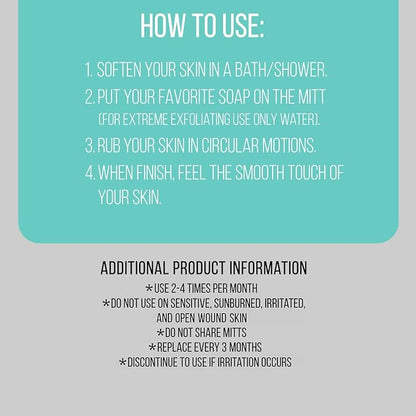 Valitic exfoliating glove - body