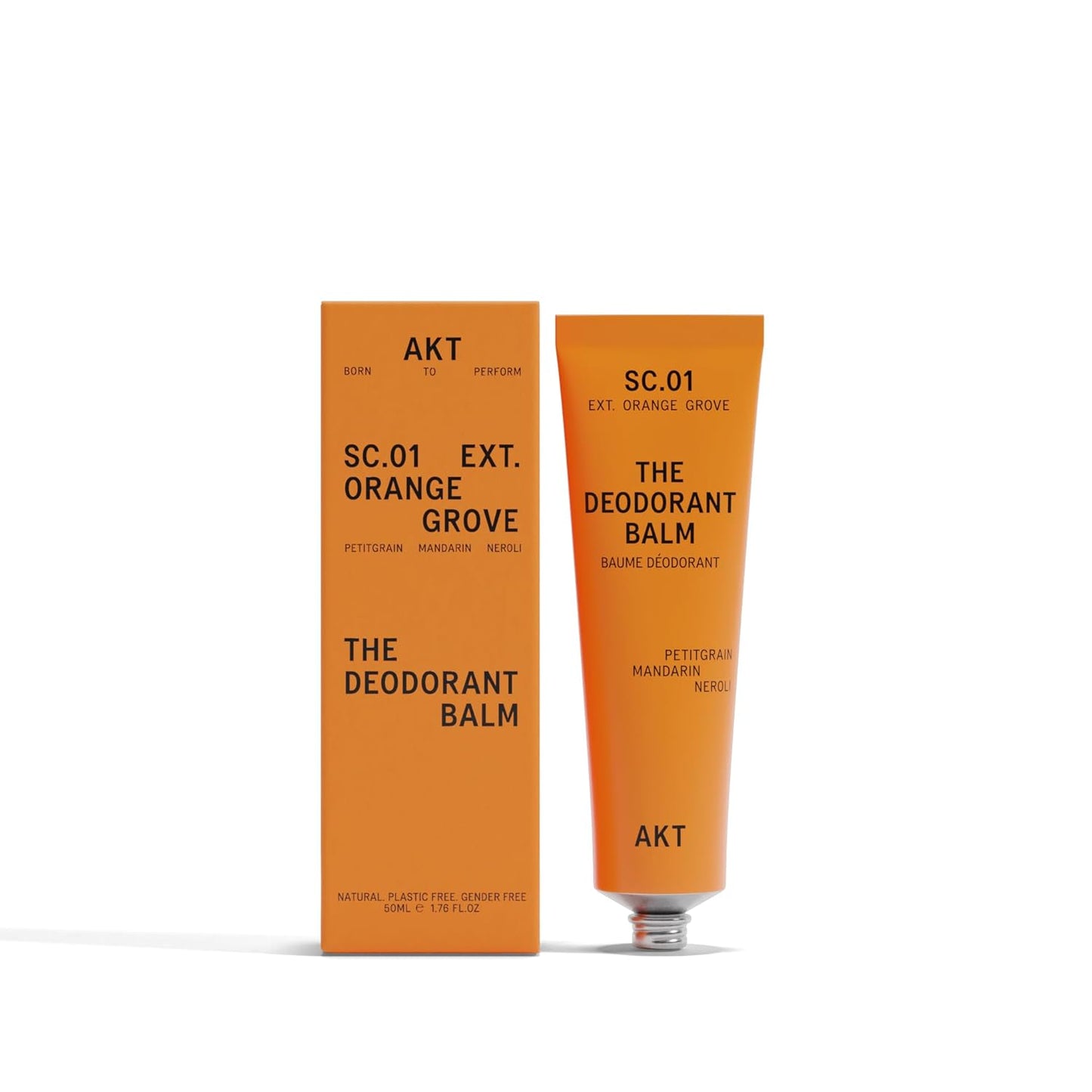 AKT Deodorant Balm 1.7 Fl Oz, Natural Deodorant for Men and Women, Award-Winning, Multi-use, Cream Deo Without Aluminum, Sc.01 Orange Grove, Plastic Free, All Genders