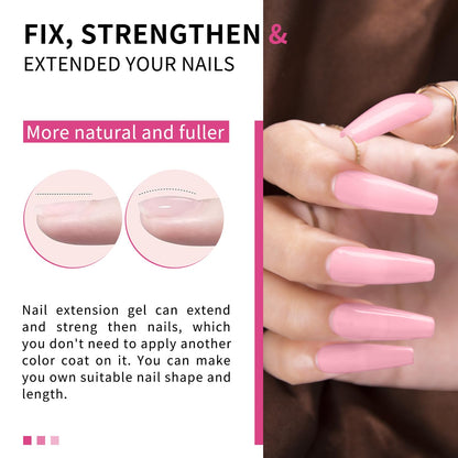 Salon-Grade Baby Pink Builder Gel - Hypoallergenic Strong Base Coat | Long-Lasting Adhesion (30+ Days) for Professional Nails Gift for Women