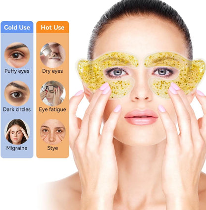 Reusable Eye Patches 6 Pairs, Silicone Under Eye Patches and Gel Eye Pads Cold Warm Eye Compress for Reduce Puffiness Circles Wrinkle Cooling Eye Mask Ice Packs