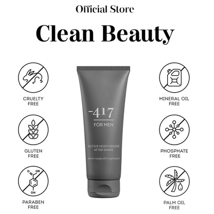 -417 Dead Sea Cosmetics Active Vegan After Shave For Men - Soothes, Moisturizes While Protecting Skin From Cuts and Nicks 3.38 oz.