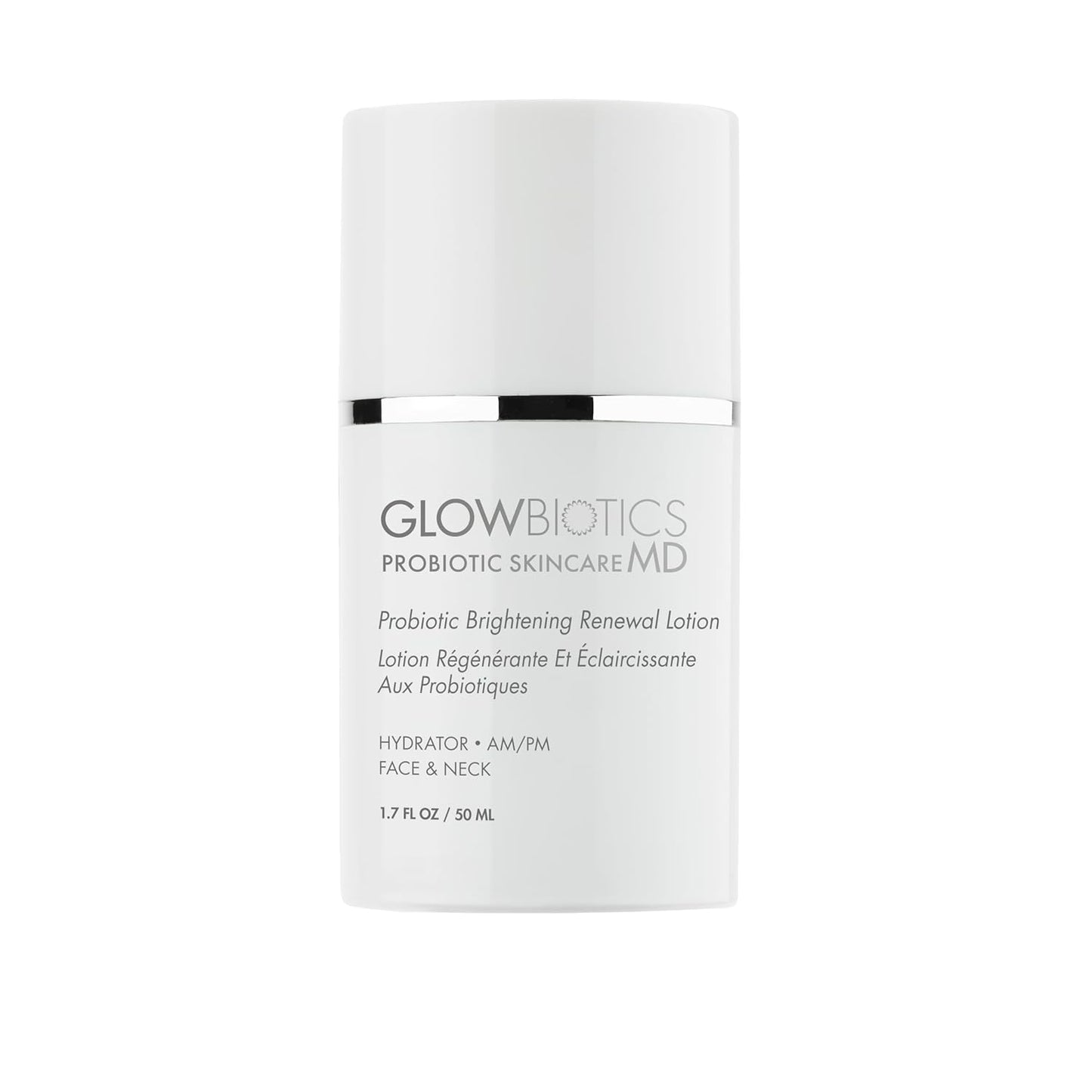Glowbiotics Probiotic Brightening Renewal Lotion, Lightweight, Hydrating Daily Face Moisturizer, Anti-Aging with Hyaluronic Acid & Green Tea, 1.7 Fl Ounce