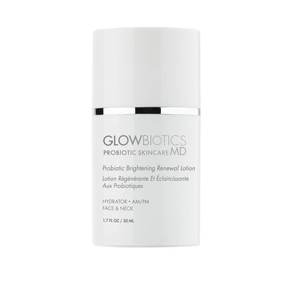 Glowbiotics Probiotic Brightening Renewal Lotion, Lightweight, Hydrating Daily Face Moisturizer, Anti-Aging with Hyaluronic Acid & Green Tea, 1.7 Fl Ounce
