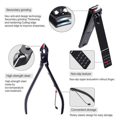 Manicure Set Pedicure Kit Womens Nail Clippers Set 32 in 1 Professional Grooming Care Tools Nail Kit Including Facial, Fingernails and Toenails Care with Travel Case Women (Gray_32 in 1)