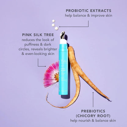 TULA Skin Care Instant De-Puff Eye Renewal Serum - Dark Circles Under Eye Treatment, Reduce Puffiness and Signs of Wrinkles, 0.5 fl oz.