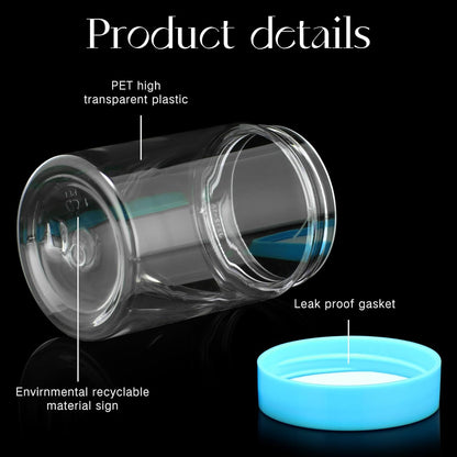 Patelai 4 Pieces Round Wide-mouth Leak Proof Plastic Container Jars with Lids for Travel Storage Makeup Beauty Products Face Creams Oils Salves Ointments DIY Making(4 Ounce,Blue)