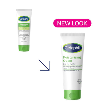 Cetaphil Face & Body Moisturizer, Hydrating Moisturizing Cream for Dry to Very Dry, Sensitive Skin, NEW 3 oz Pack of 3, Fragrance Free, Non-Comedogenic, Non-Greasy