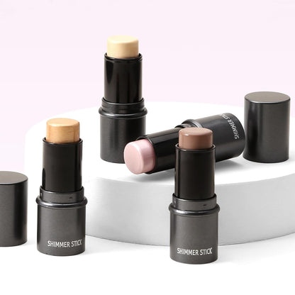 Boobeen Highlighter Makeup Stick Highlighter Bronzer Stick Glow Face Illuminator Highlight Contouring Sticks Waterproof Long-lasting