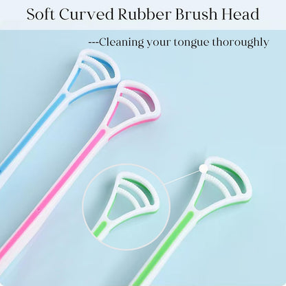 6PCS Copper Tongue Scraper Set Tongue Cleaner Oral Tongue Tools for Fresh Breath and Mouth Hygiene Care with Travel Case