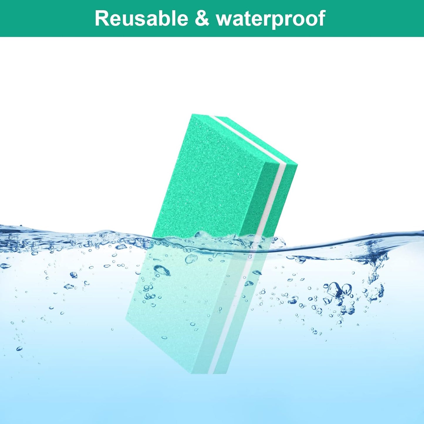 Buffer Block Nail File, 100/180 Grit Sponge Nail Buffers for Acrylic Nails, Mini Buffing Block Double Sided for Manicure Tools 30 Count - Green