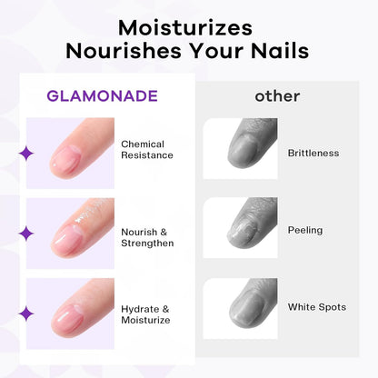 Acetone Nail Polish Remover: Gel Nail Polish Remover - Professional Soak off Nail Glue Remover Natural Grape Seed Oil for Acrylic Dip Powder Nail Supplies for Home Salon(8 FL.Oz., Pack of 2)