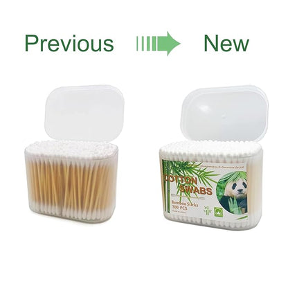 900pcs bamboo cotton swabs, biodegradable