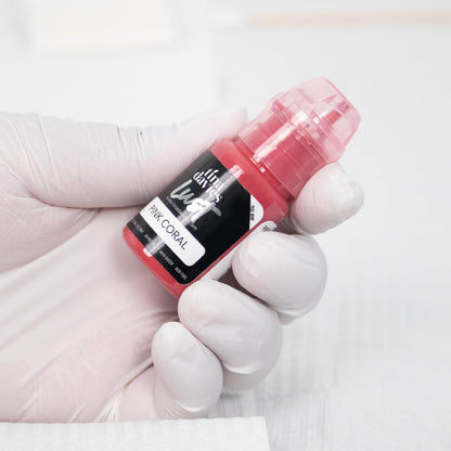 Tina Davies Professional Envy & Lust Lip Pigments - Permanent Lip Makeup - Colors Heal True to Tone - High Retention - Lust Pink Coral, 1/2oz/15ml Bottle