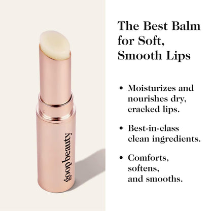 goop Beauty Clean Lip Balm | Dry Lips Treatment | Coconut Oil, Pomegranate Extract, & Shea Butter | Petroleum Free | 0.16 oz