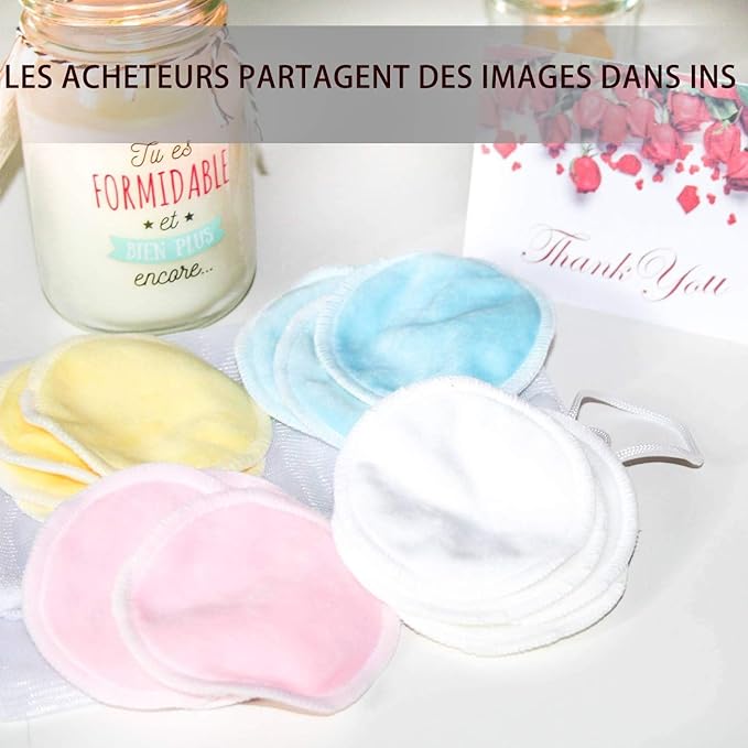 Reusable makeup remover pads (24