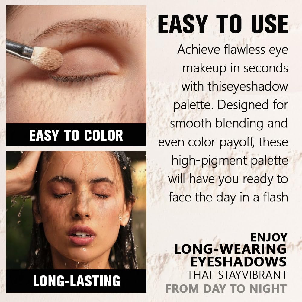 Single Glitter Shimmer Sparkle Eye Shadow Palette Makeup, Pear White Glitter Eyeshadow for Women, Pigmented Waterproof Sombras Para Ojos, Vegan, Talc, Paraben & Cruelty Free, 11