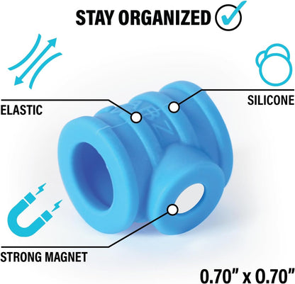 STICK-O PEN Magnetic Pen Pencil Holder - Holds most pens, pecils and thin markers. Ideal for Fridge, Task BoardS, Workshops, Classrooms, Offices and Kitchens. (Five Pack Color)